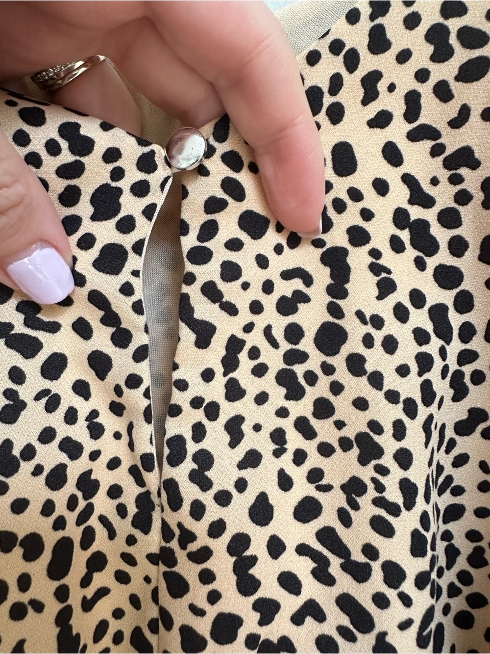 She +‎ Sky Cheetah Print Belted Romper Beige & Black Women’s Small - Picture 9 of 9